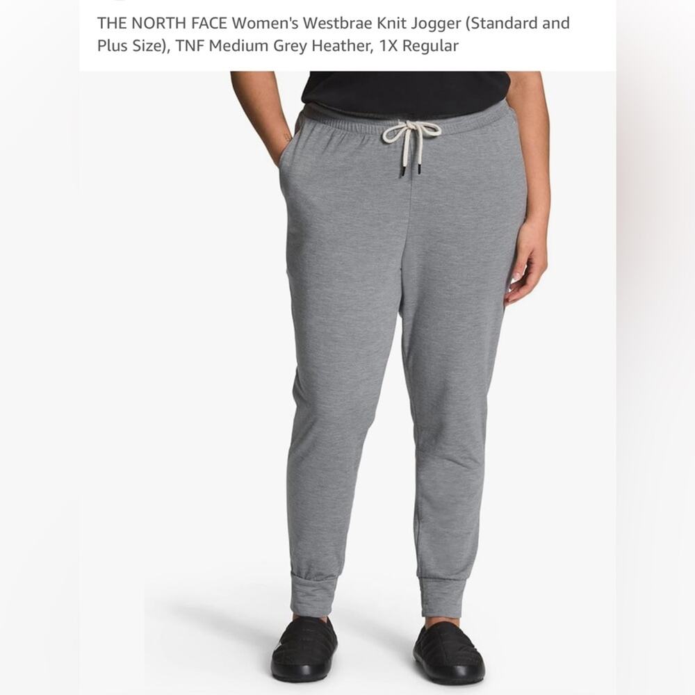 NWT $69 THE NORTH FACE Westbrae Knit Jogger Grey Heather 3X Plus Size‎ NEW Comfy